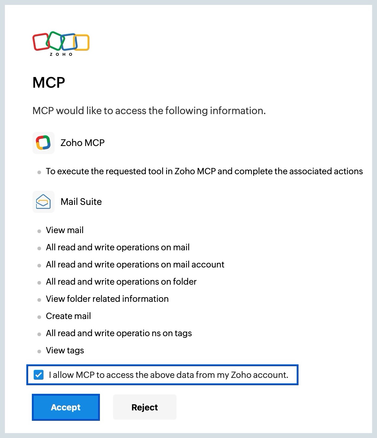 MCP server authentication
