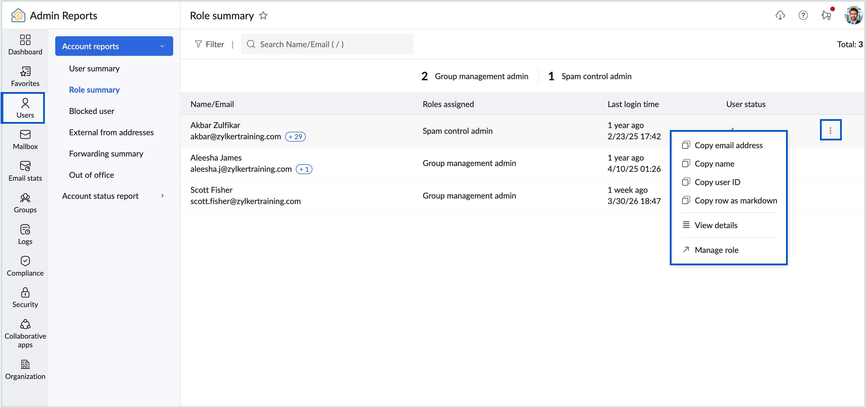 More options in Reports More options in Reports