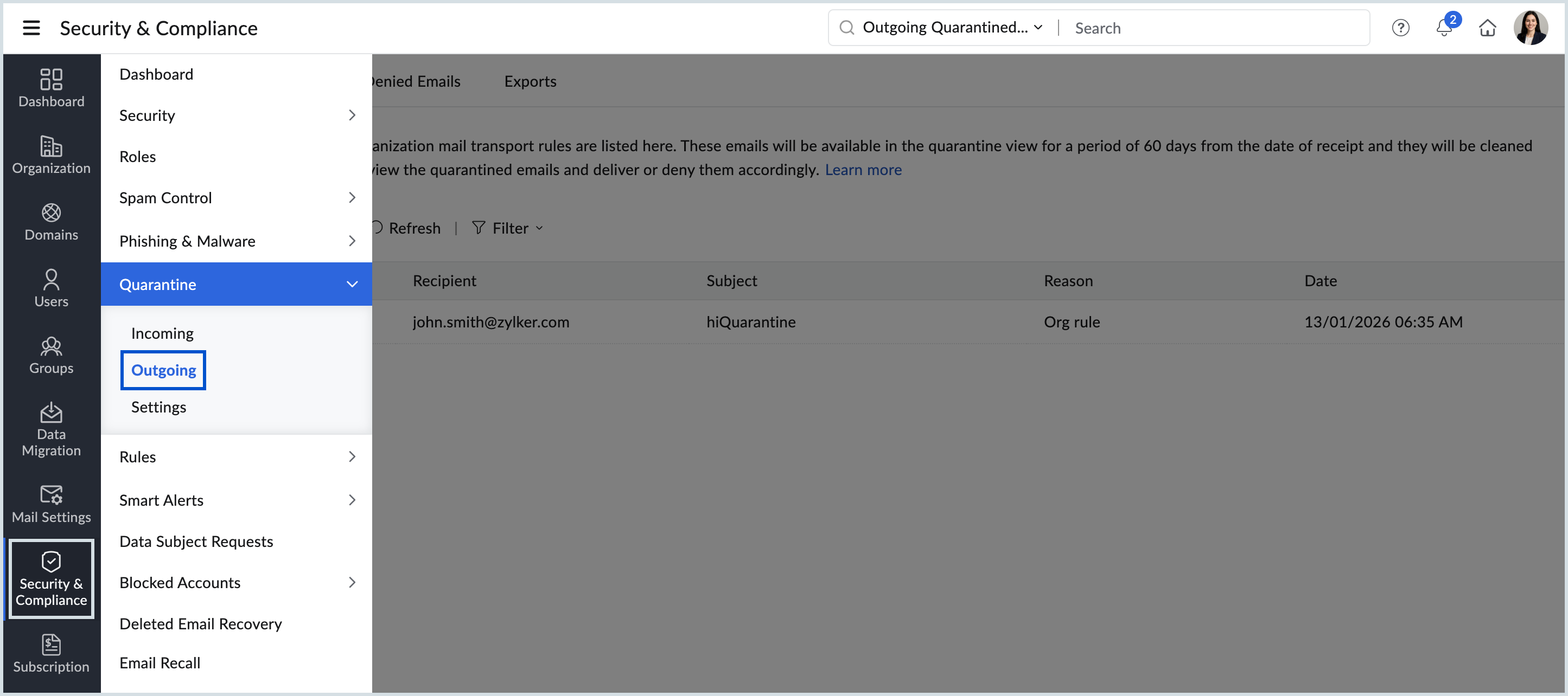 outgoing quarantine outgoing quarantine