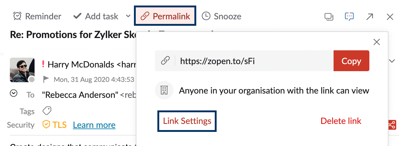 Link permissions Link permissions