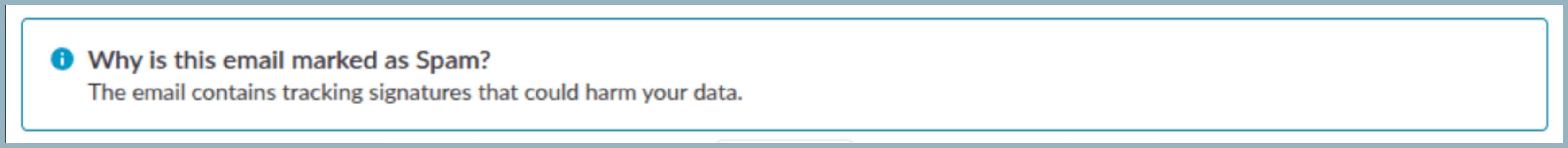 Email contains tracking signature