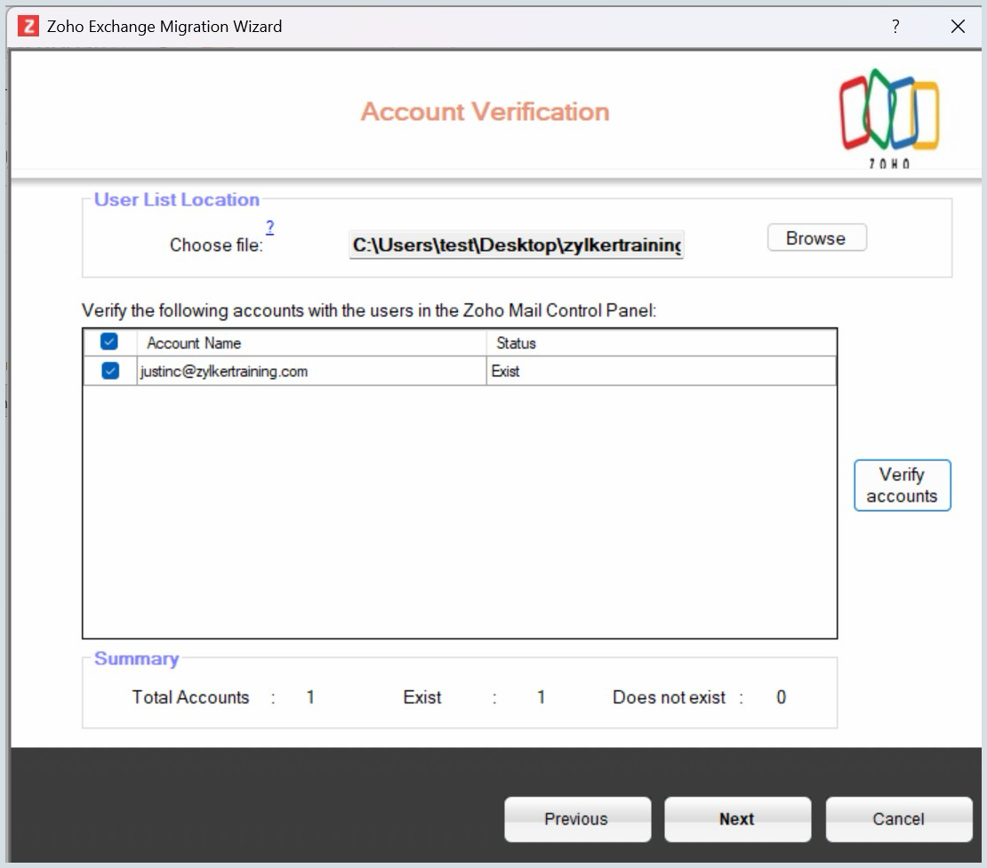 Account verification