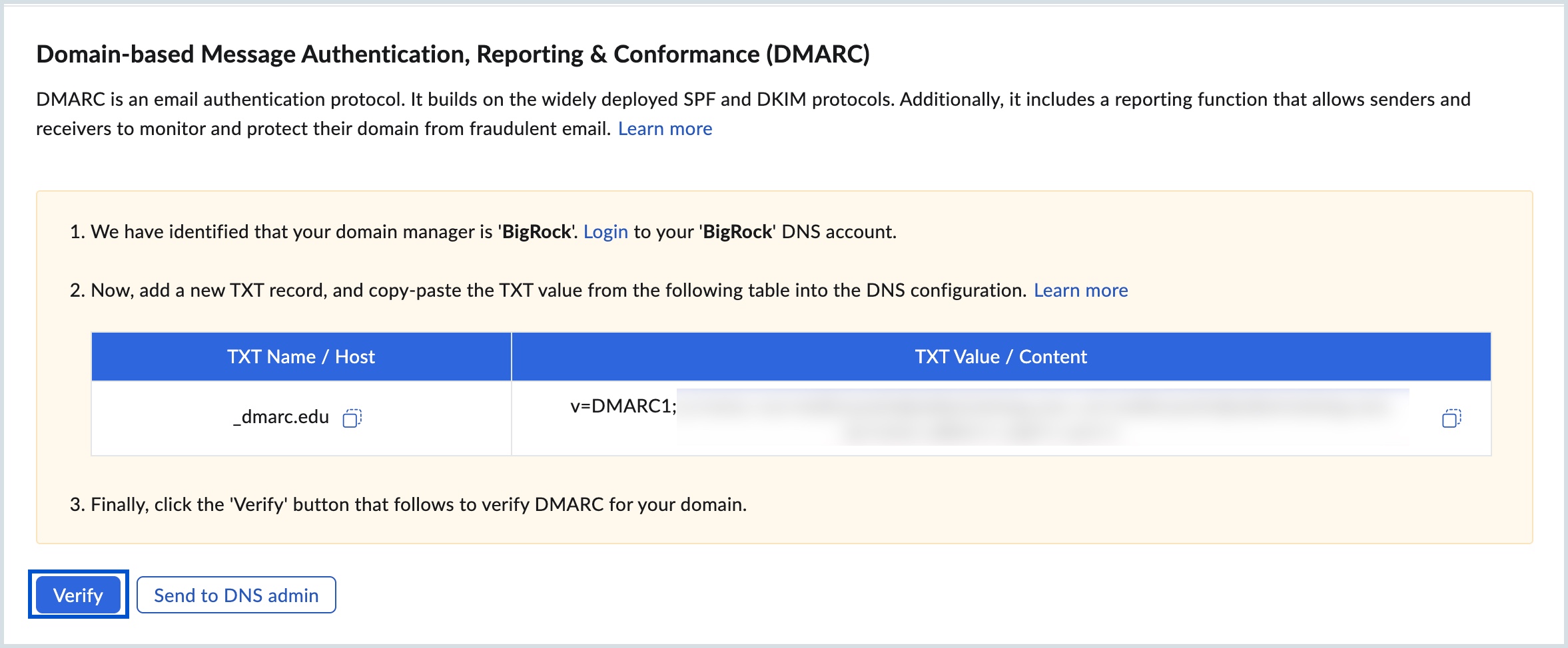 verify DMARC verify DMARC
