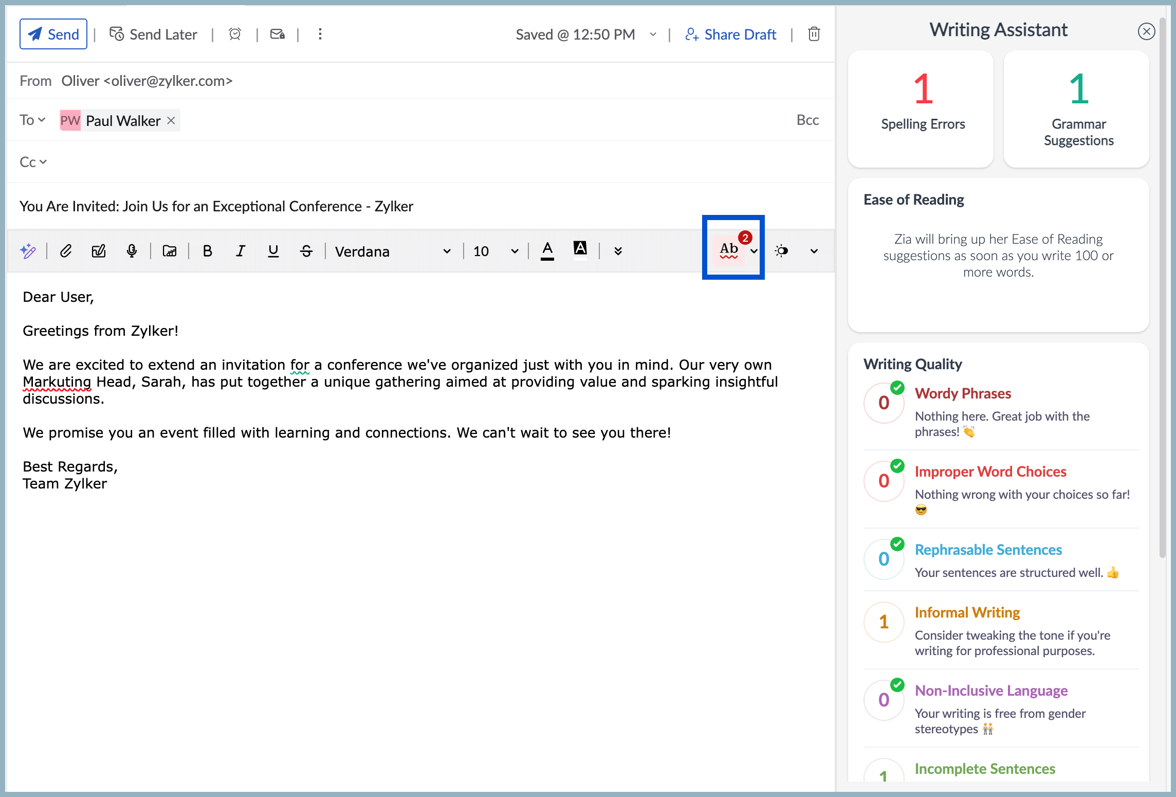 Writing Assistant Writing Assistant
