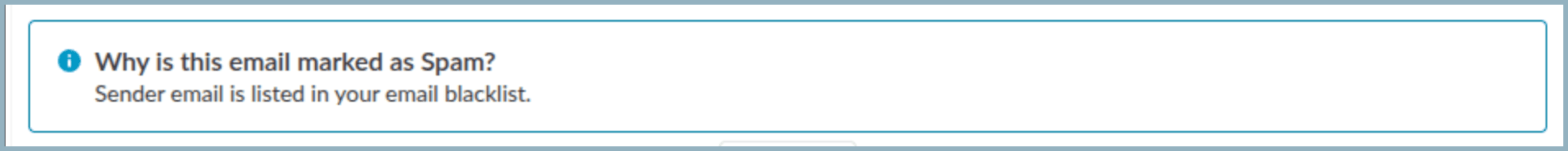 Email blacklist Email blacklist