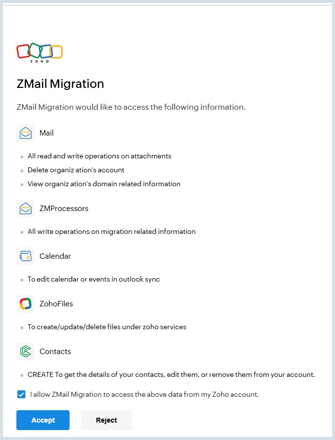 zmail migration