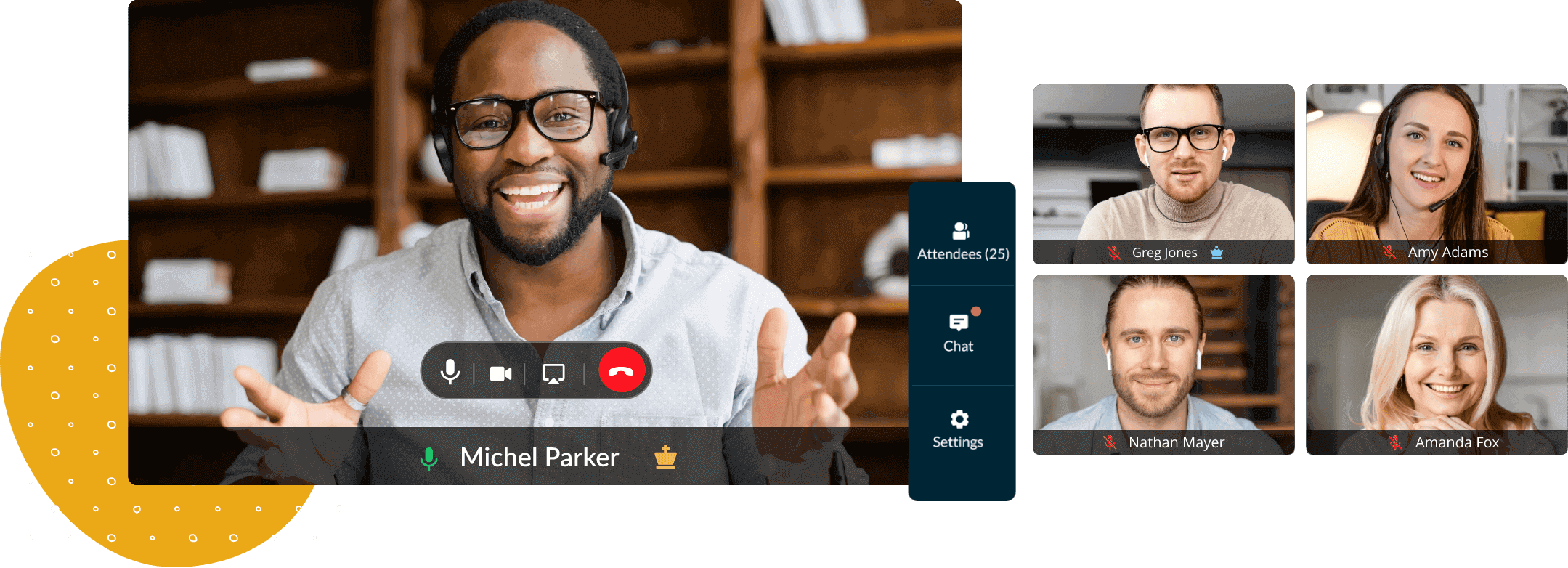 Webinar registration and moderation dashboard overview
