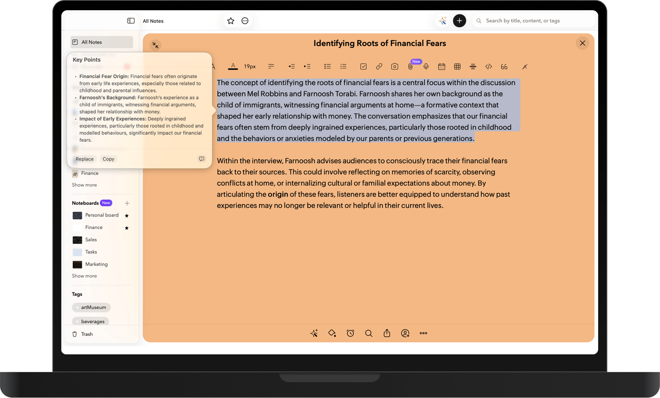 Notebook and Apple Intelligence