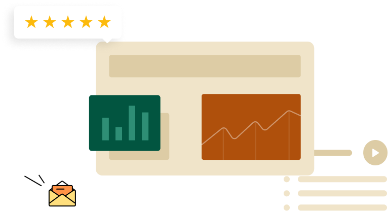Graphs and five stars from a people management solution