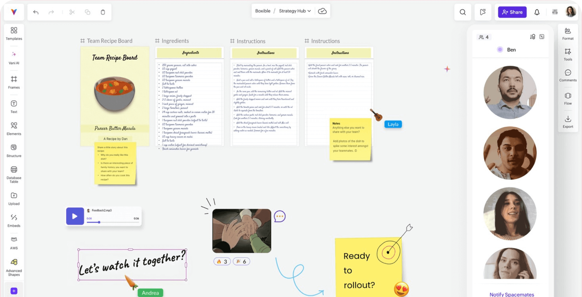 VANI visual collaboration interface