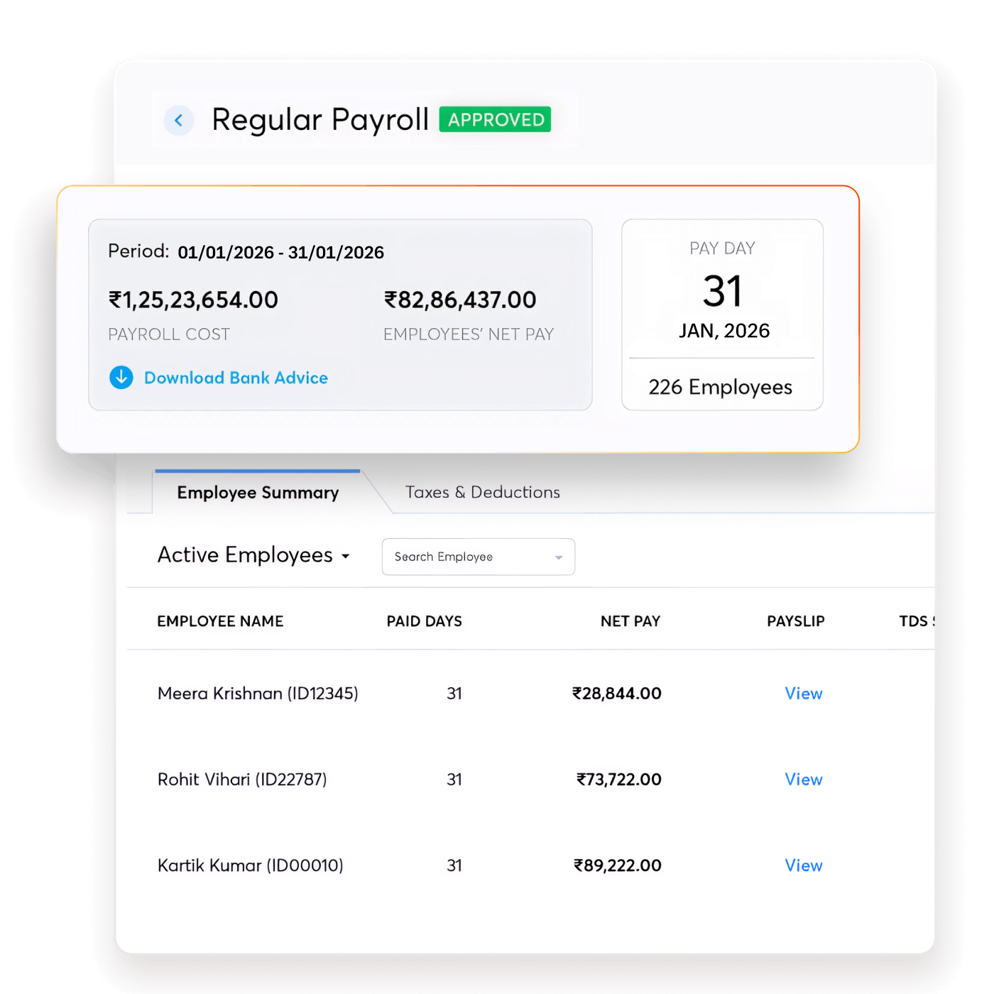 Automate payroll calculations feature