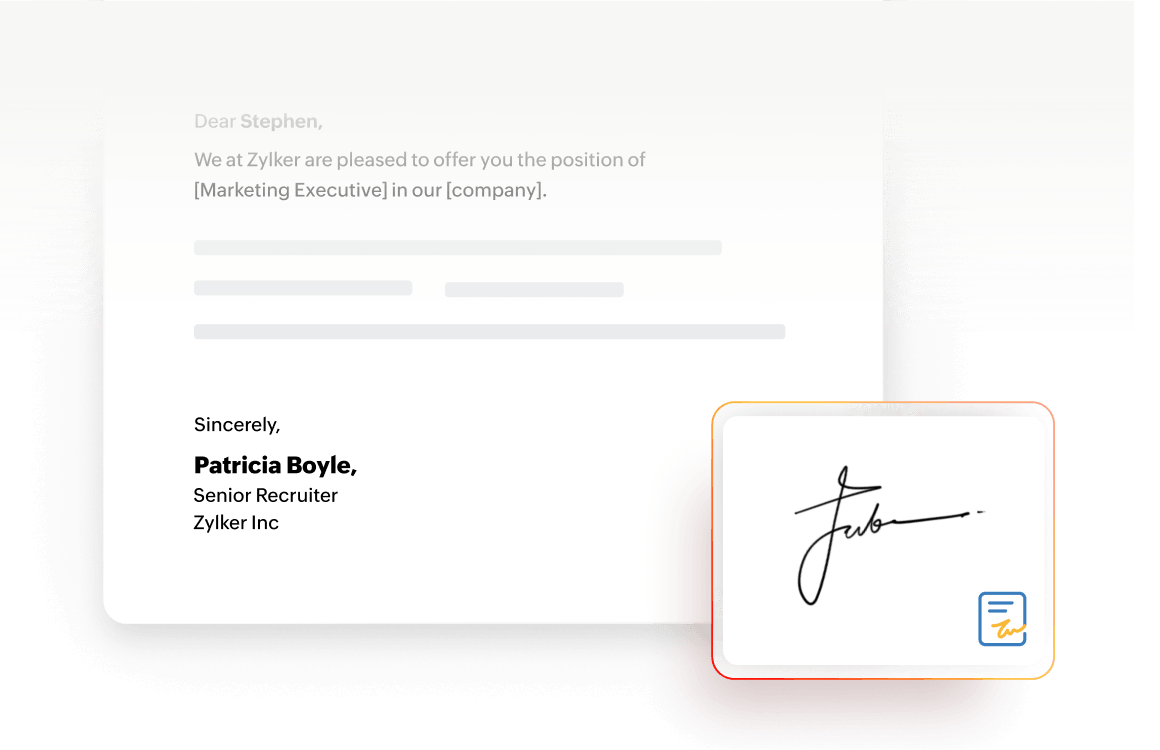 E-signatures in Zoho People Plus