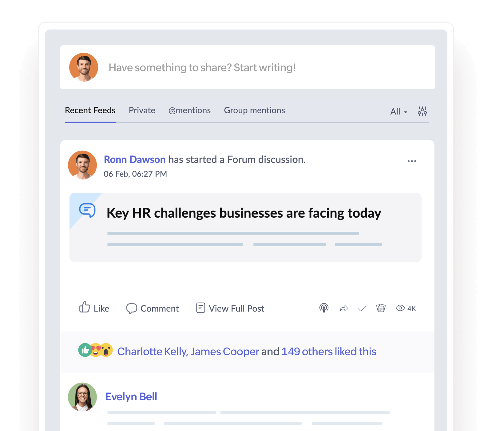 Forums in Zoho People Plus