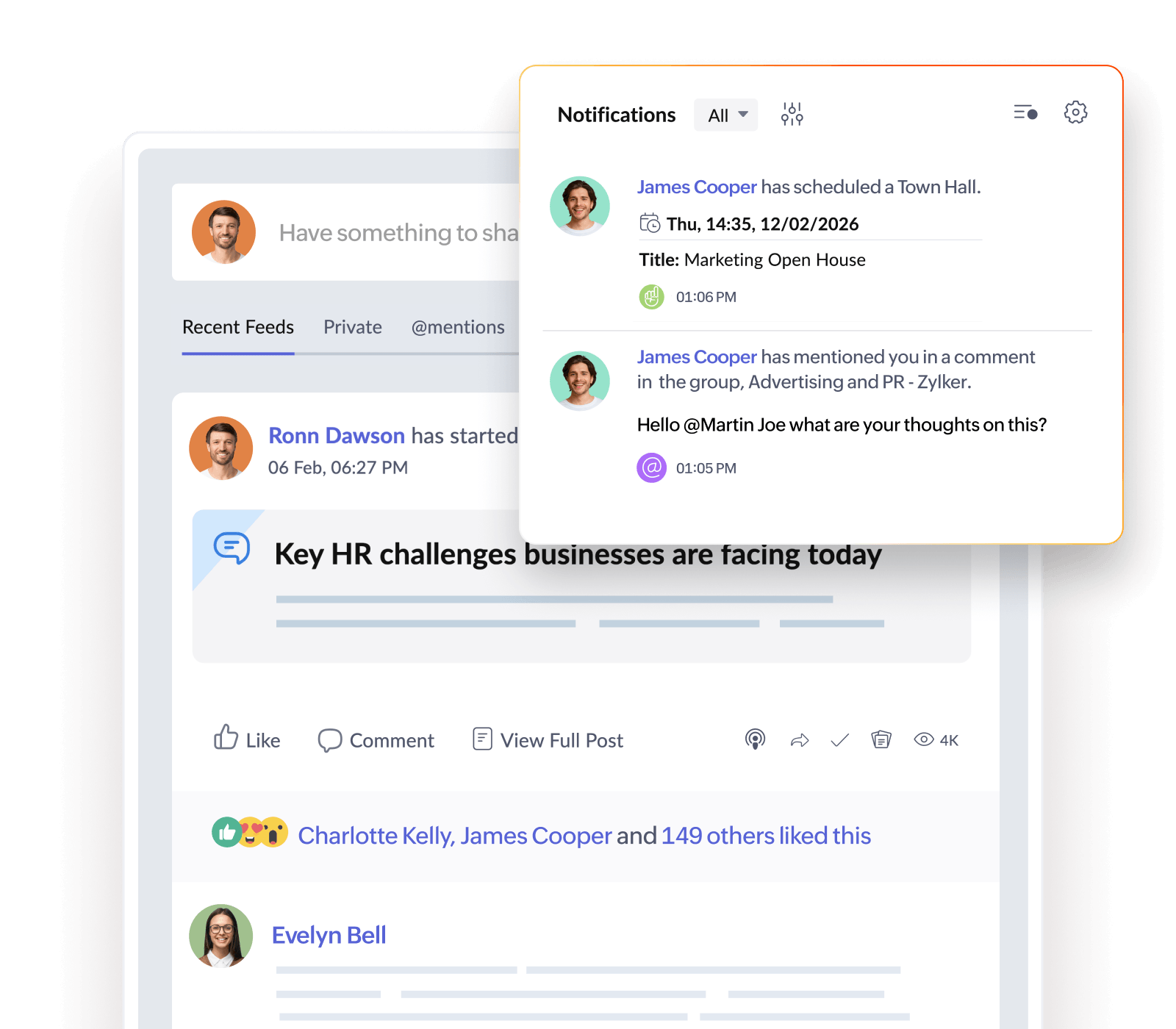 Notification in Zoho People Plus