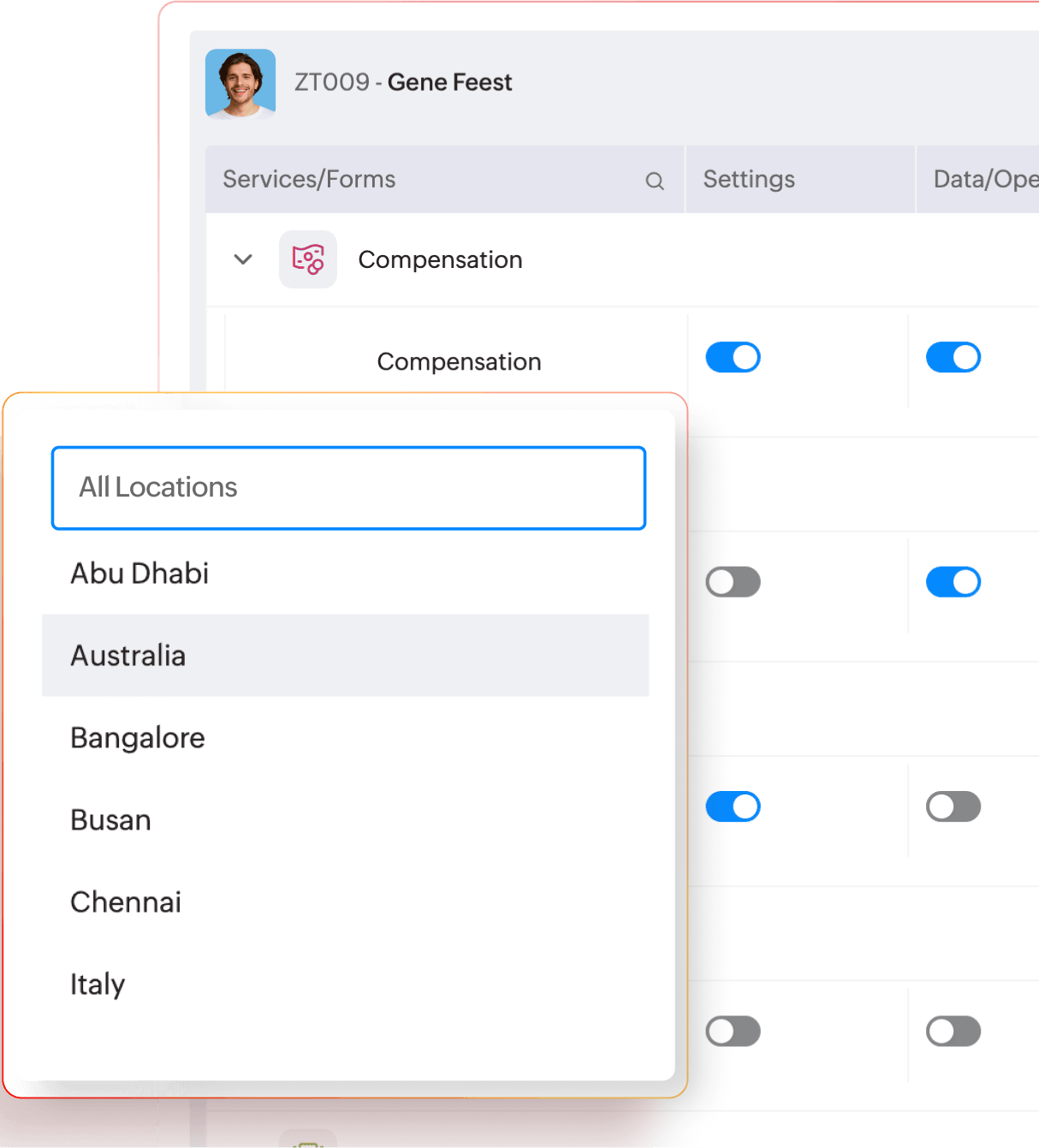 Role based access in Zoho People Plus