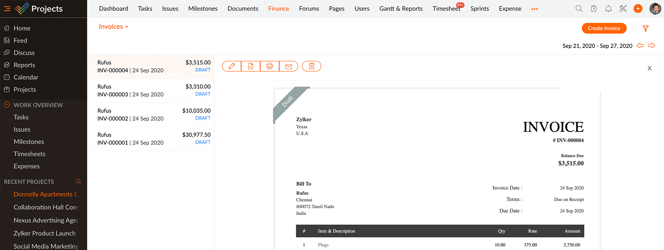 請求書を作成してクライアントにメールで送る