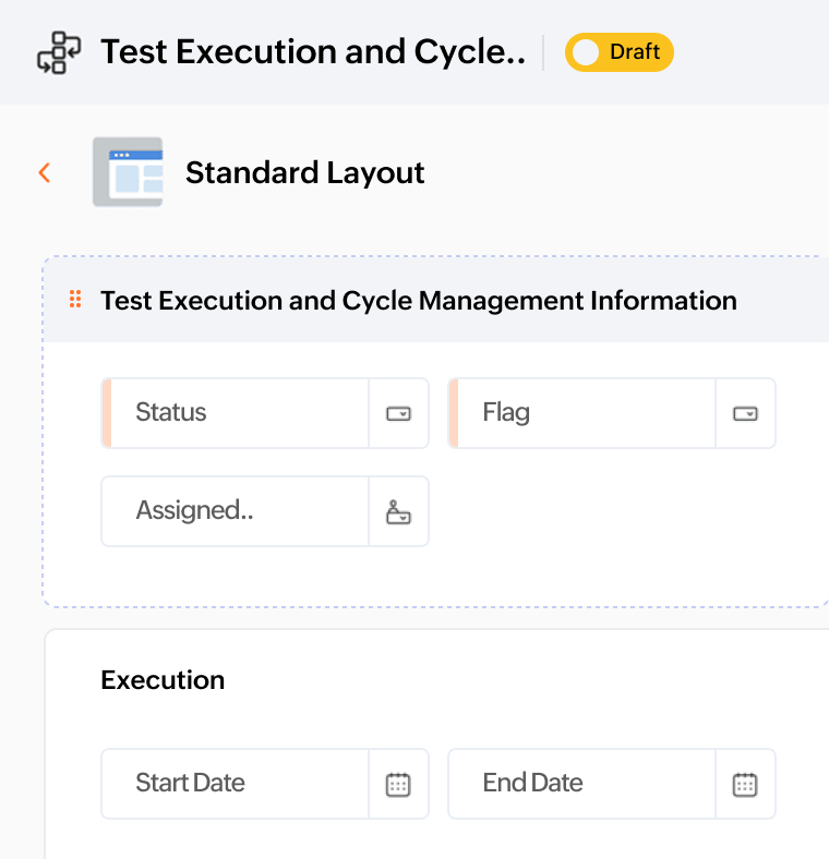 Test execution & cycle management module