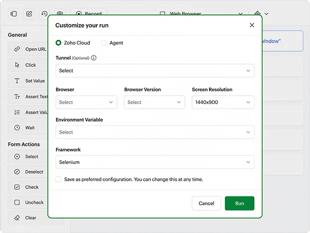 Cloud, local agents, and hybrid test execution