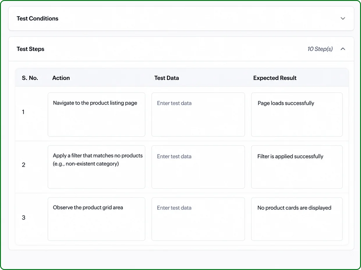 Manual test cases to automation test case scripts