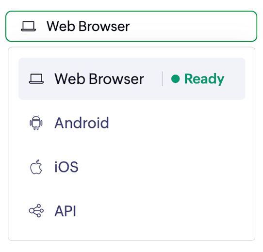 Web application testing in AI-powered test automation tool with cross-browser support