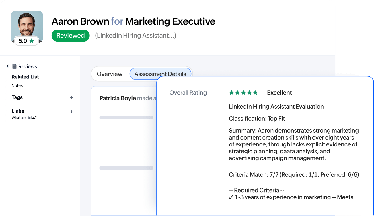 linkedin insights on zoho recruit