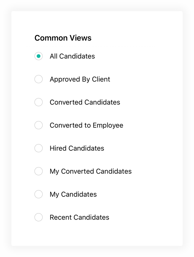 Ordene a los candidatos rápidamente