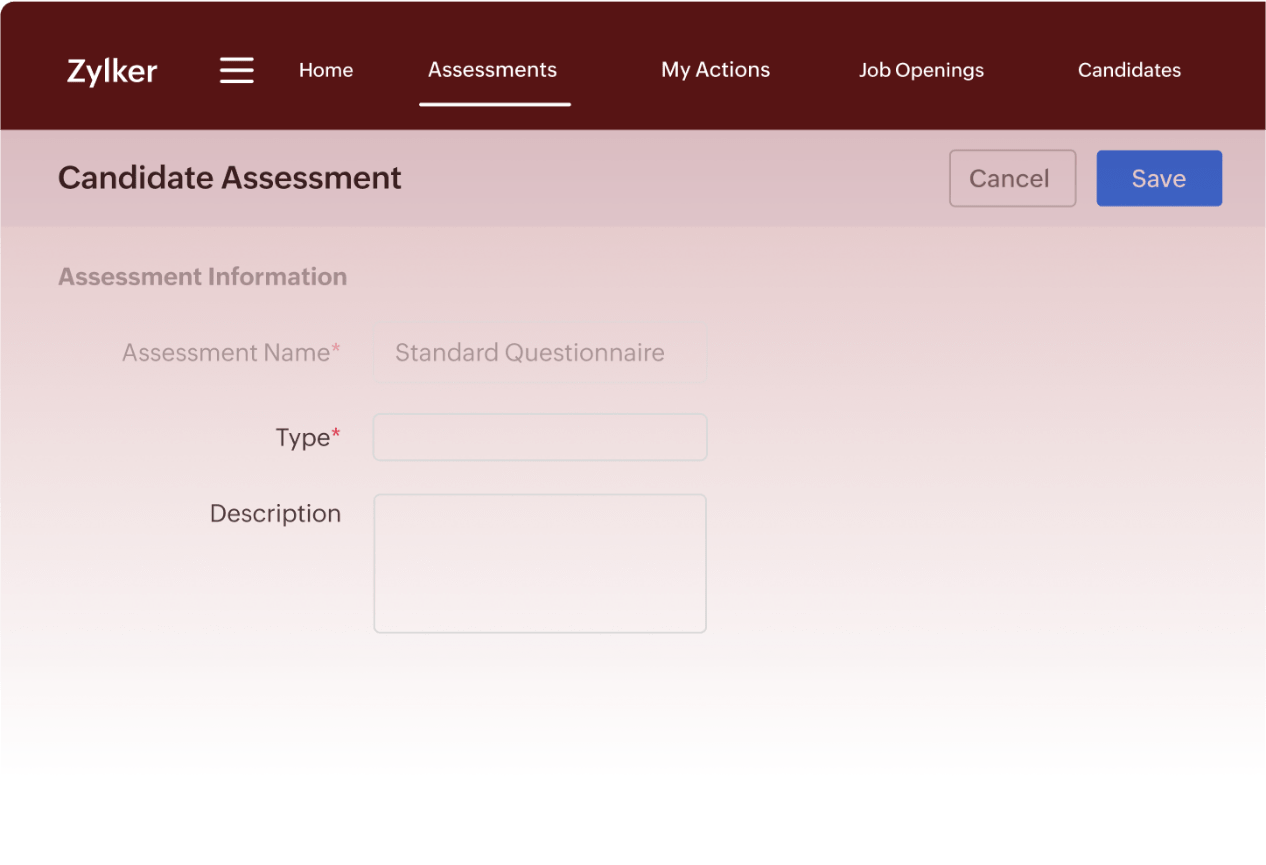 Assessment template