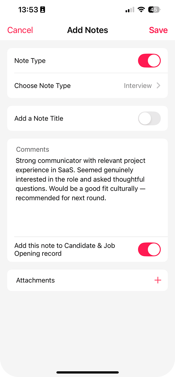 How to capture feedback in the Zoho Recruit mobile app