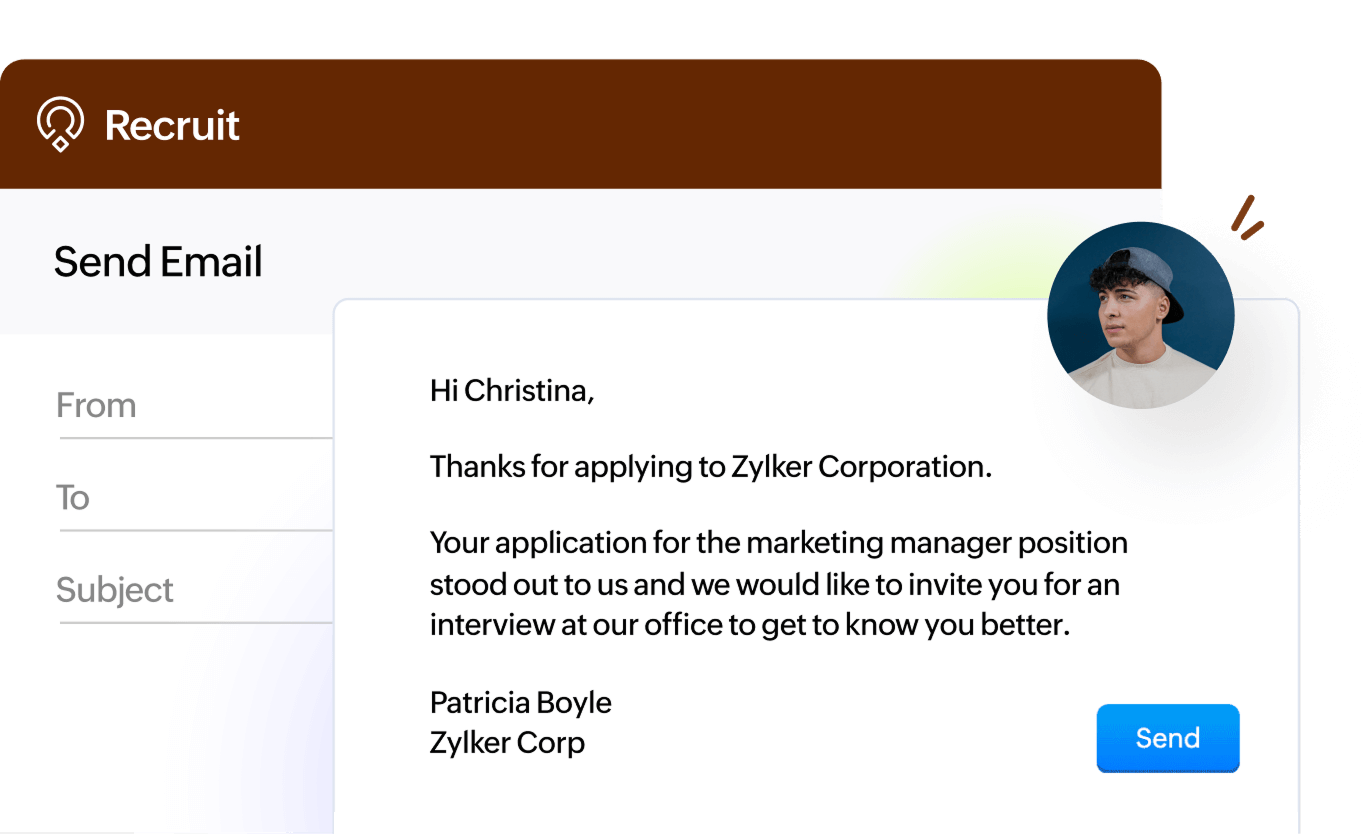 Communicate with candidates more effectively by automating emails, SMS, and follow-ups