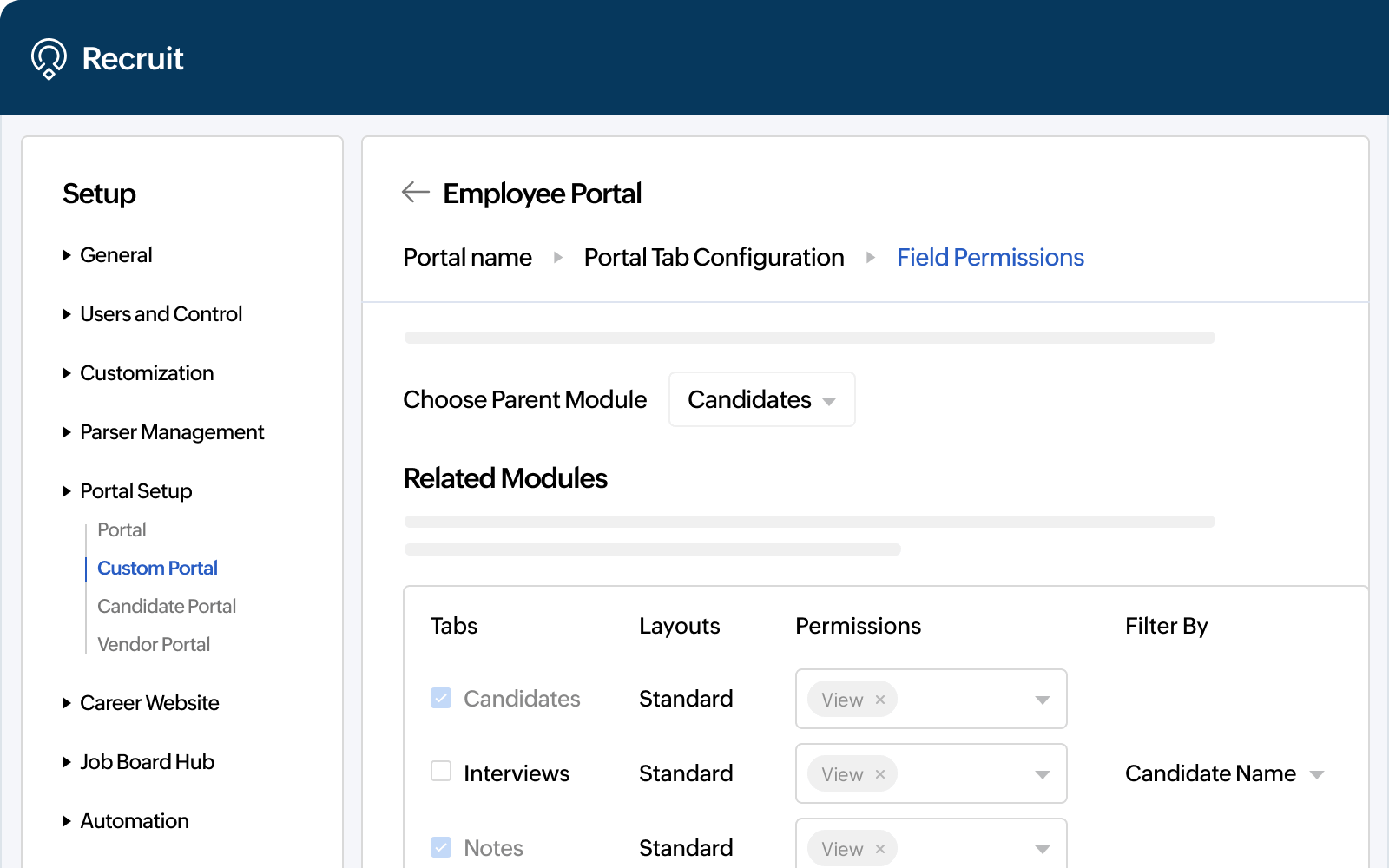 Customize portals to match your hiring and collaboration needs