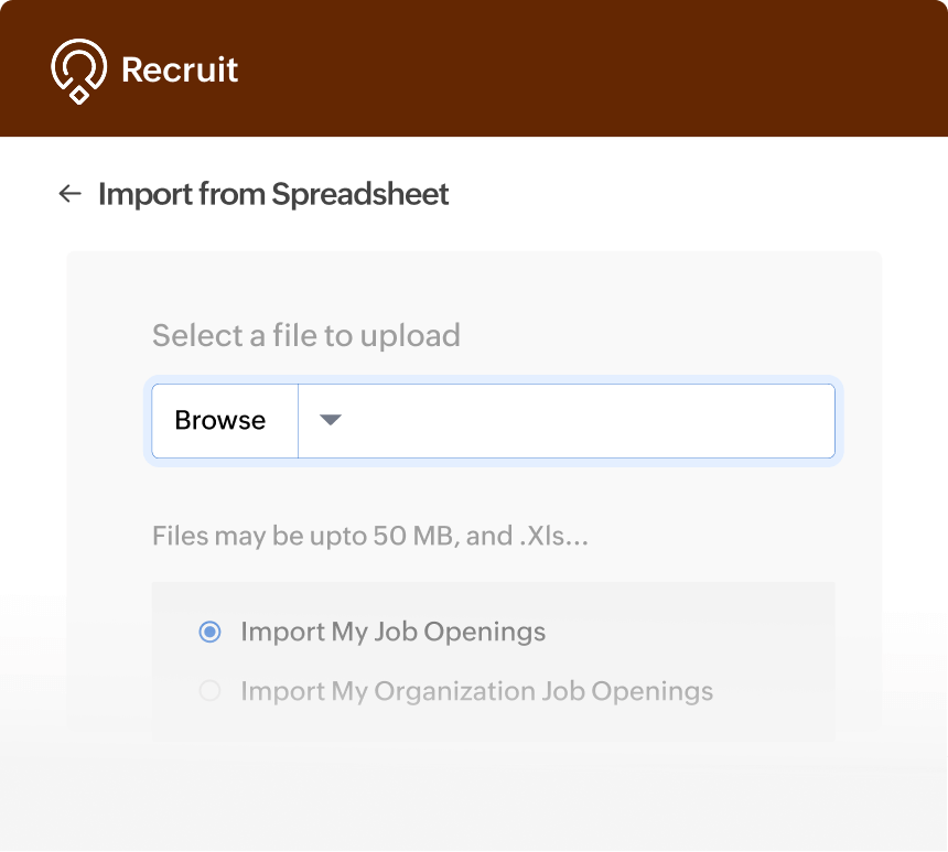 Import job openings zoho recruit