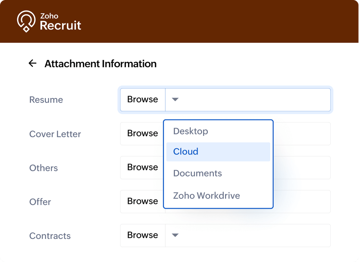 Zoho Recruit parses multiple resume file formats with high accuracy