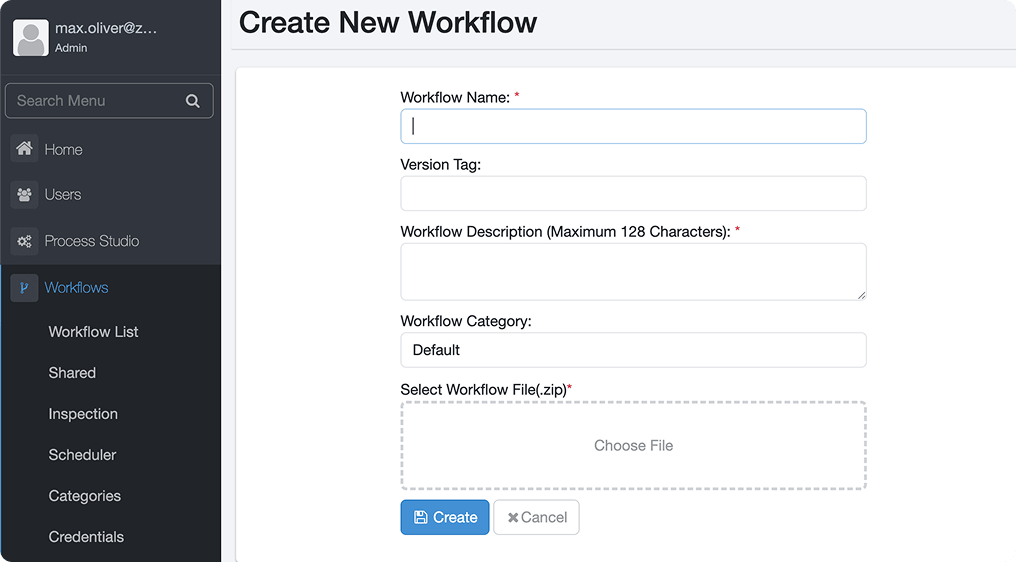 AutomationEdge Interface
