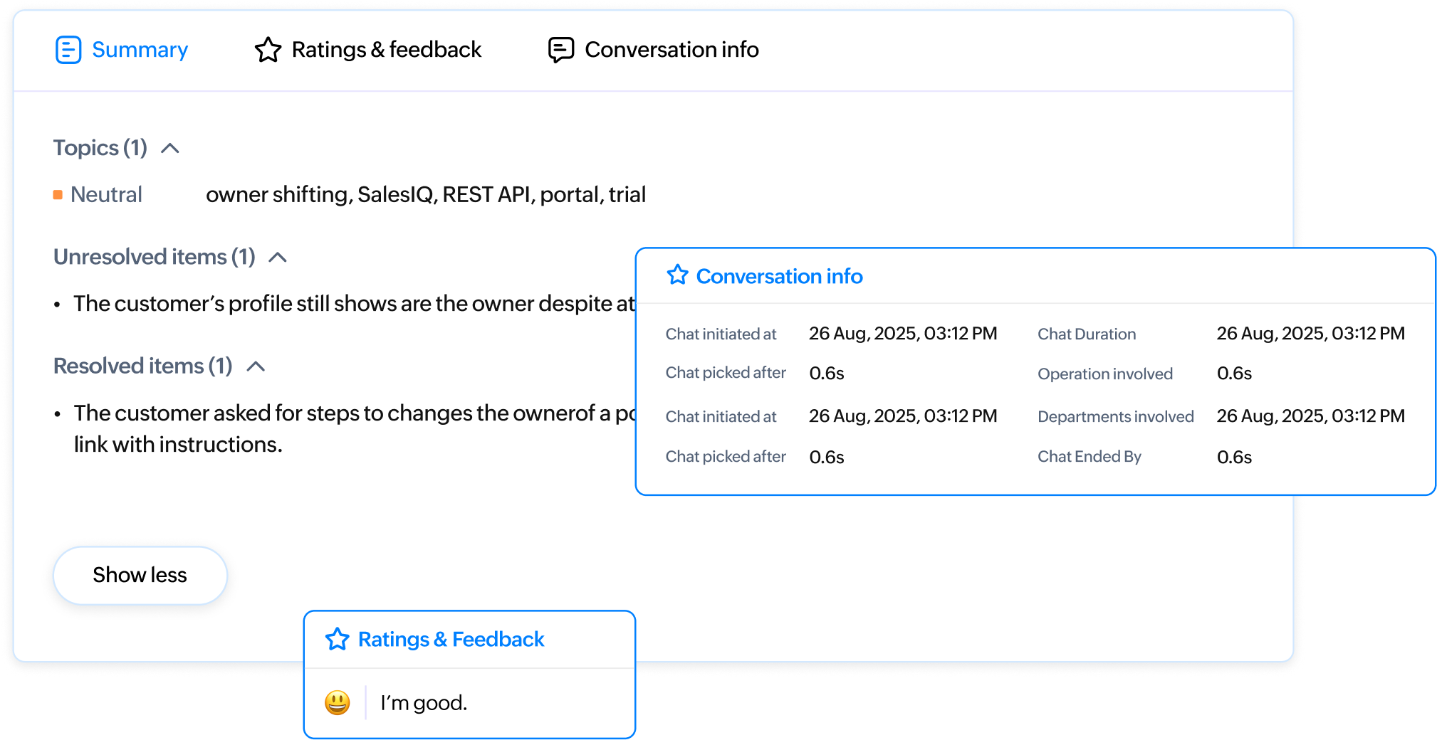 Conversation summary