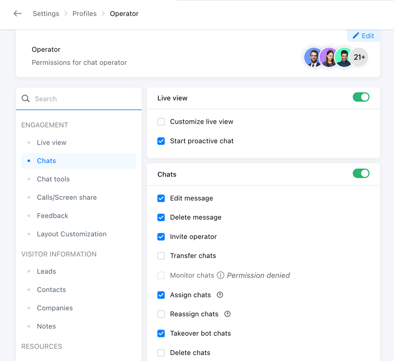 Fine-grained, profile-based access control