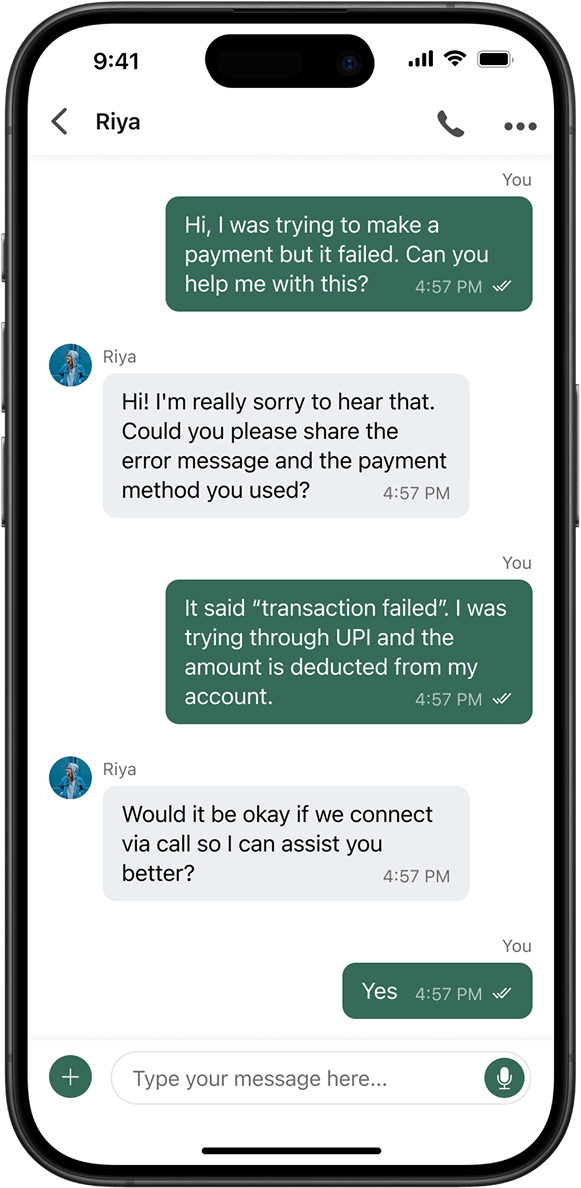 Business's mobile app