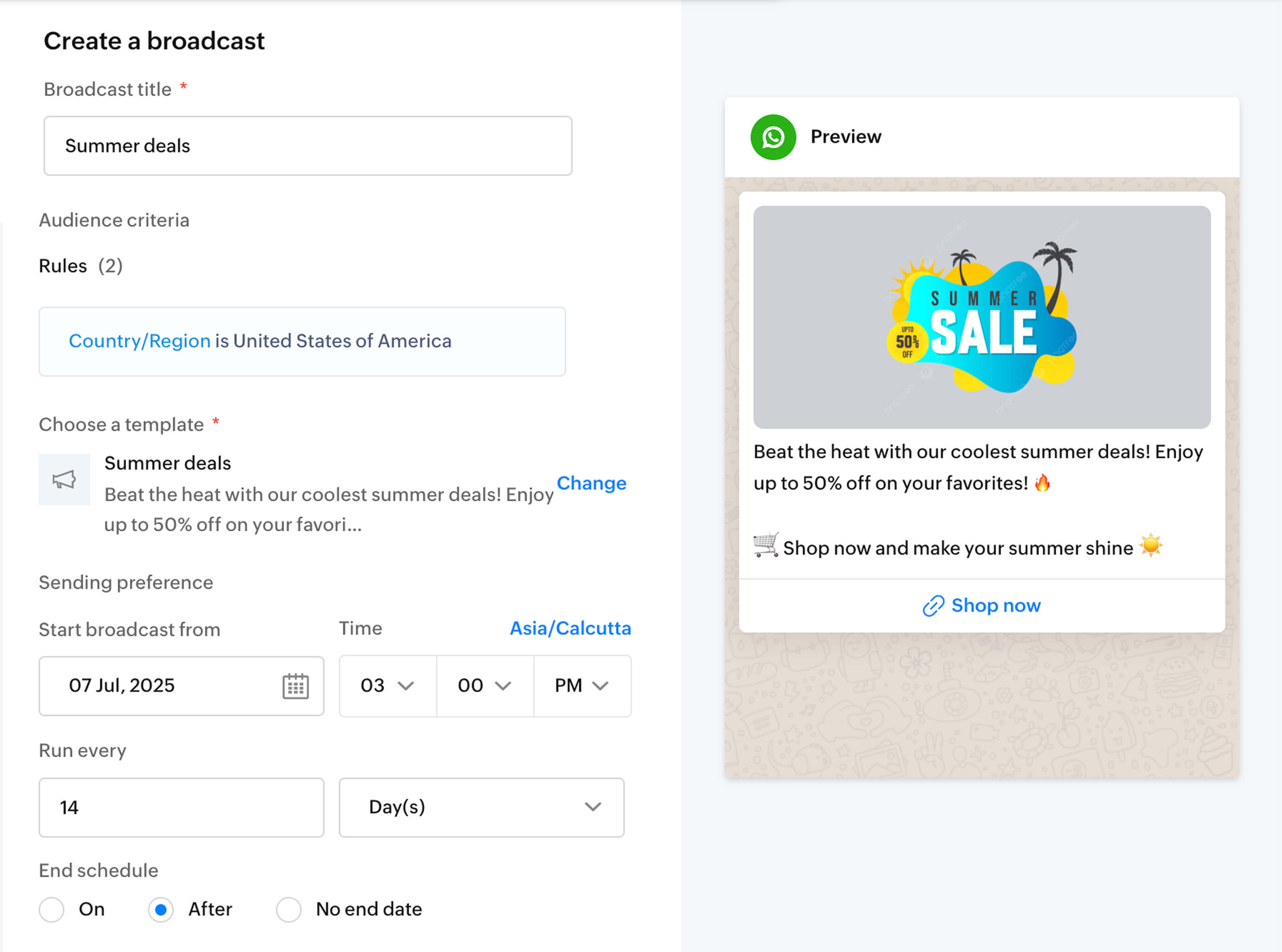 send bulk WhatsApp messages with broadcast messaging