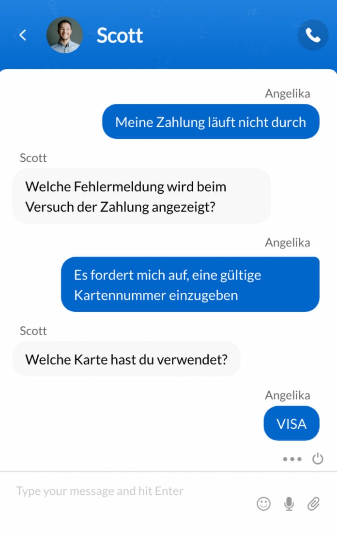 Converse in any language with our multilingual chat support