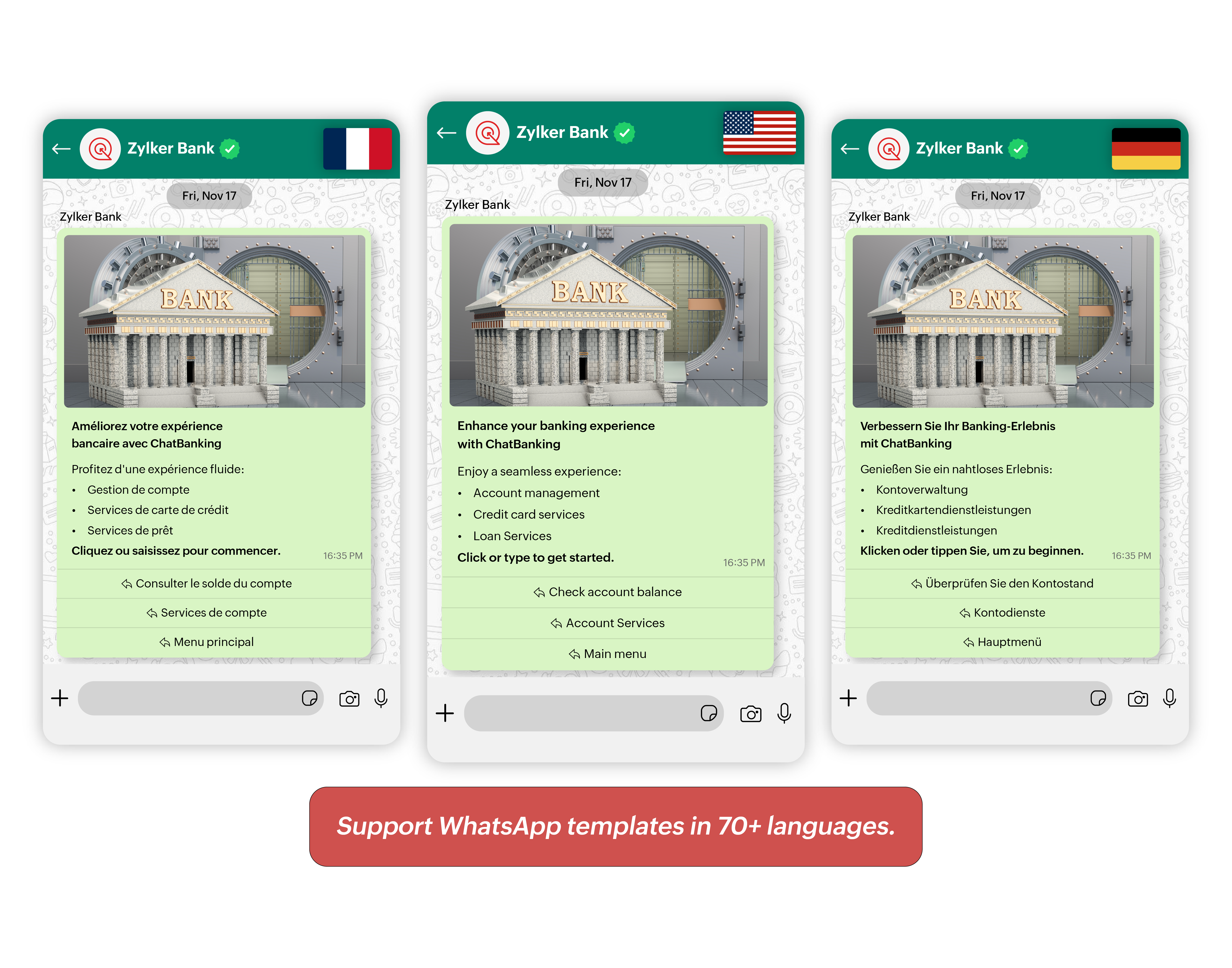 Multilingual WhatsApp templates