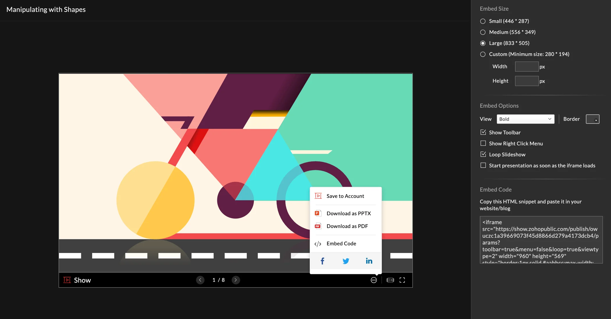 Embeded screen