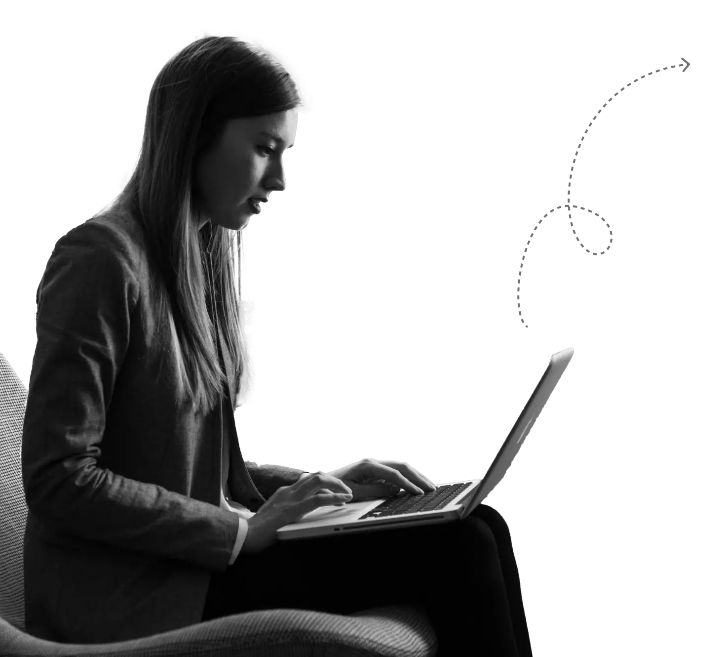 A person working on a presentation