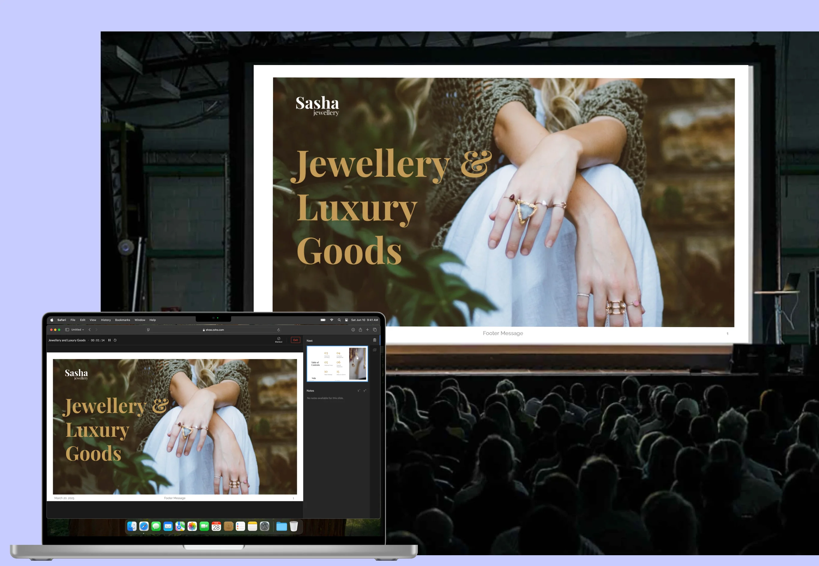 zoho show presenter view