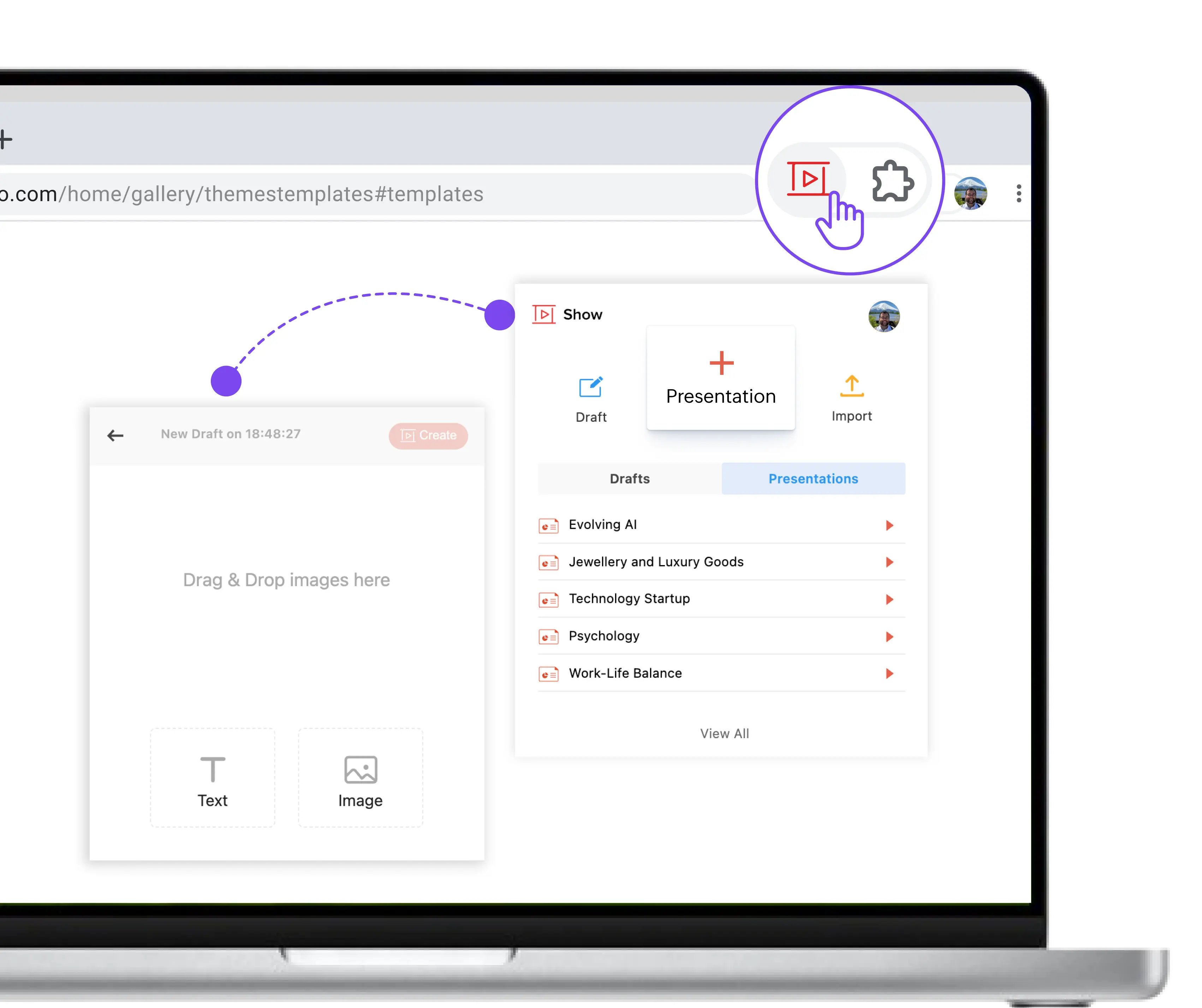 zoho show chrome extension