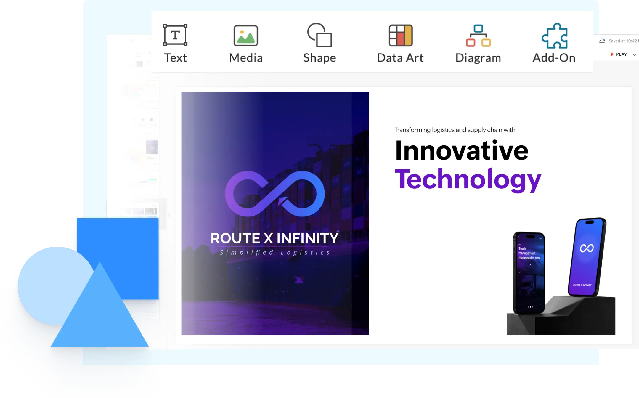 zoho show add media files