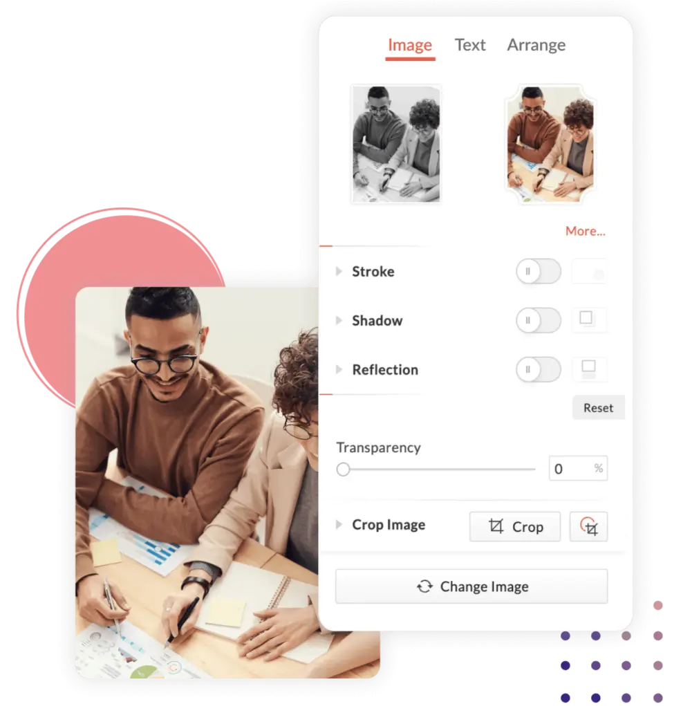 Opsi pemformatan untuk mengedit gambar