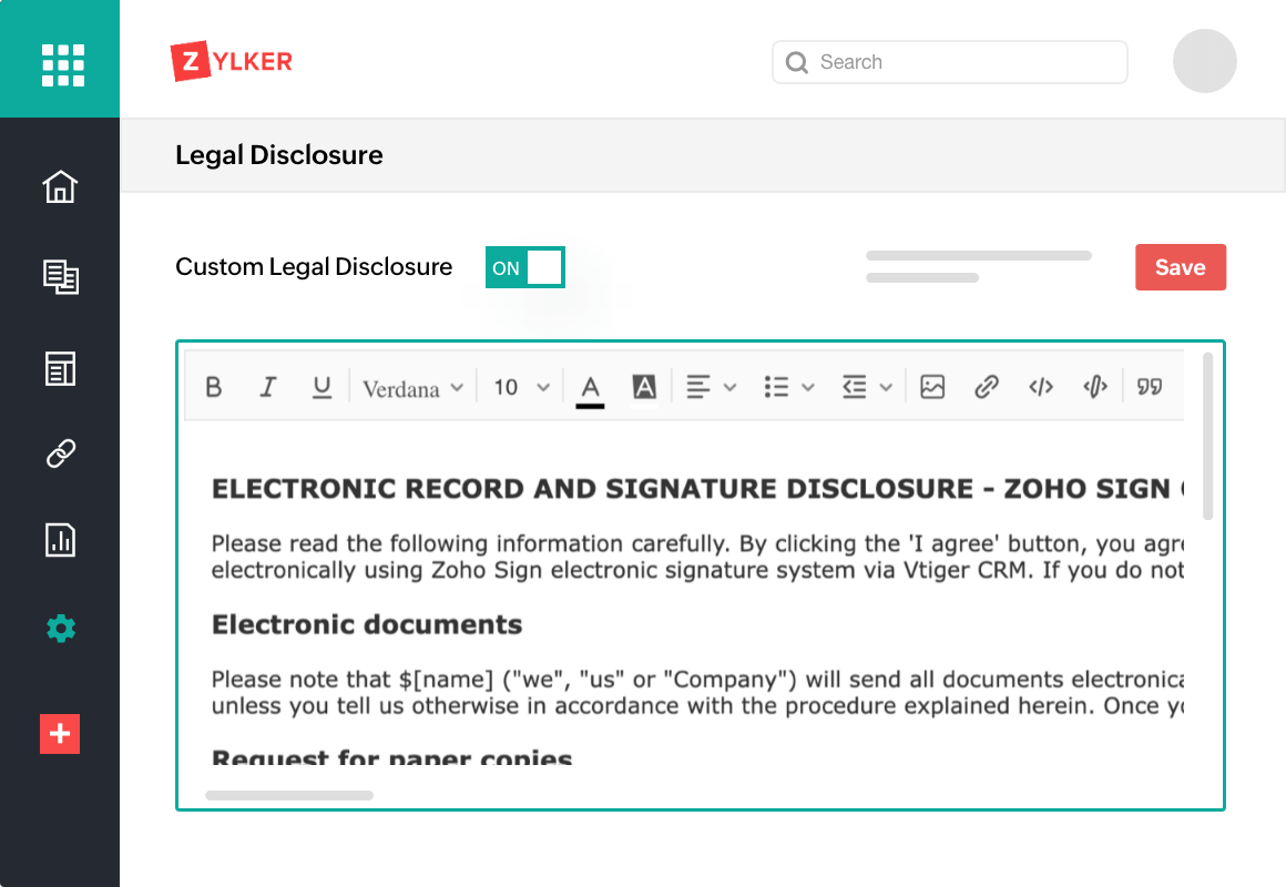 legal disclosure