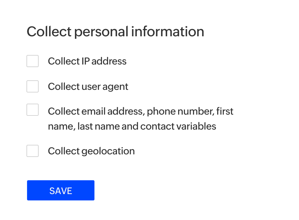 Control how data is collected and tracked