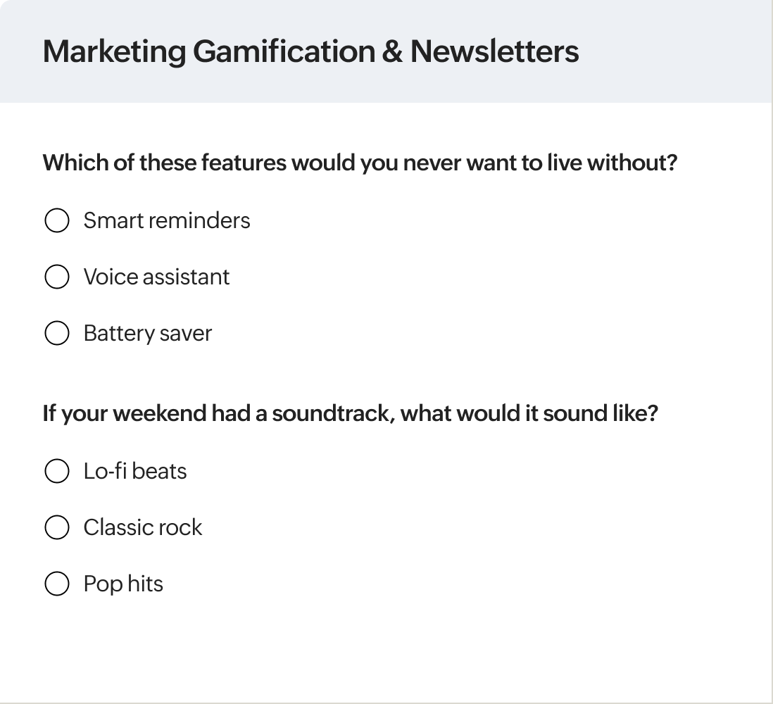 Marketing gamification and newsletters