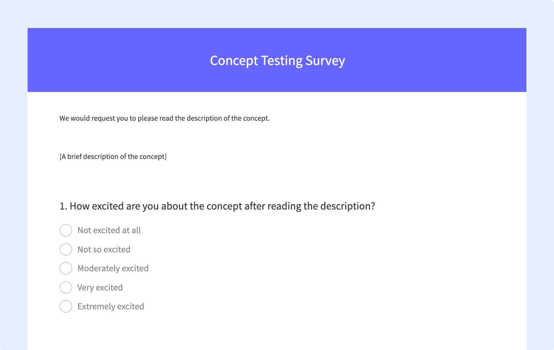concept testing survey