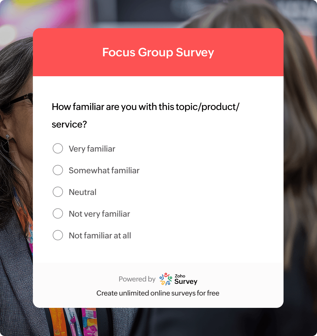 Focus group survey